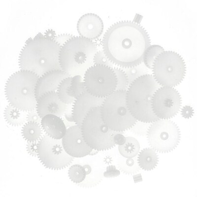 58pcs/bag J293Y Plastic 0.5 Module Gears White Micro DC Moto