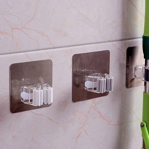 Wall Mounted Mop Holder Brush Broom Hanger Storage Rack Bath