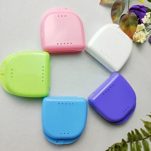 Denture Bath Box Case Dental False Teeth Appliance Container