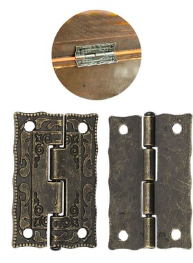 10Pc 36x23mm Antique Bronze Hinge Wooden Furniture Jewelry B