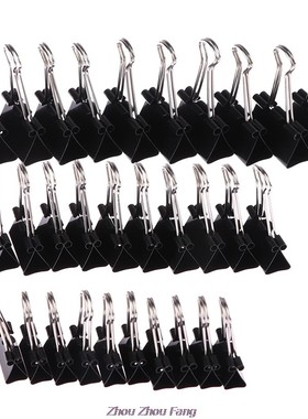 10pcs/lot Black Metal Binder Clips 19mm/ 25mm/ 32mm Notes Le