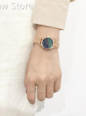 Women Fashion Luxury Golden Stainless Steel Watches Veins D