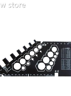 Metric/inch BGolt Nut augeS q1uare Ruler ProtraActor BS Plas