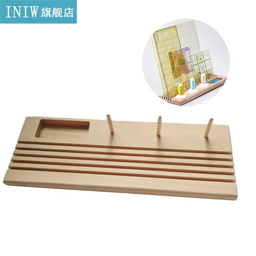 Wooden Ruler Rack With Spool Holder Ruler Spools Tacks Organ