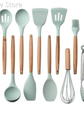 High Quality Silicone+wood Kitchenware Cooking Utensils Set