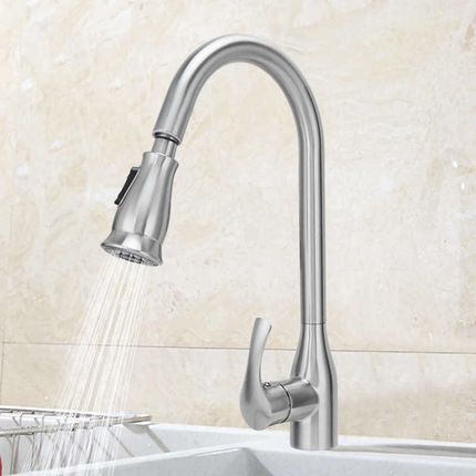 G1/2Inch Copper Pull Out Water Faucet Rotatable Dual Functio