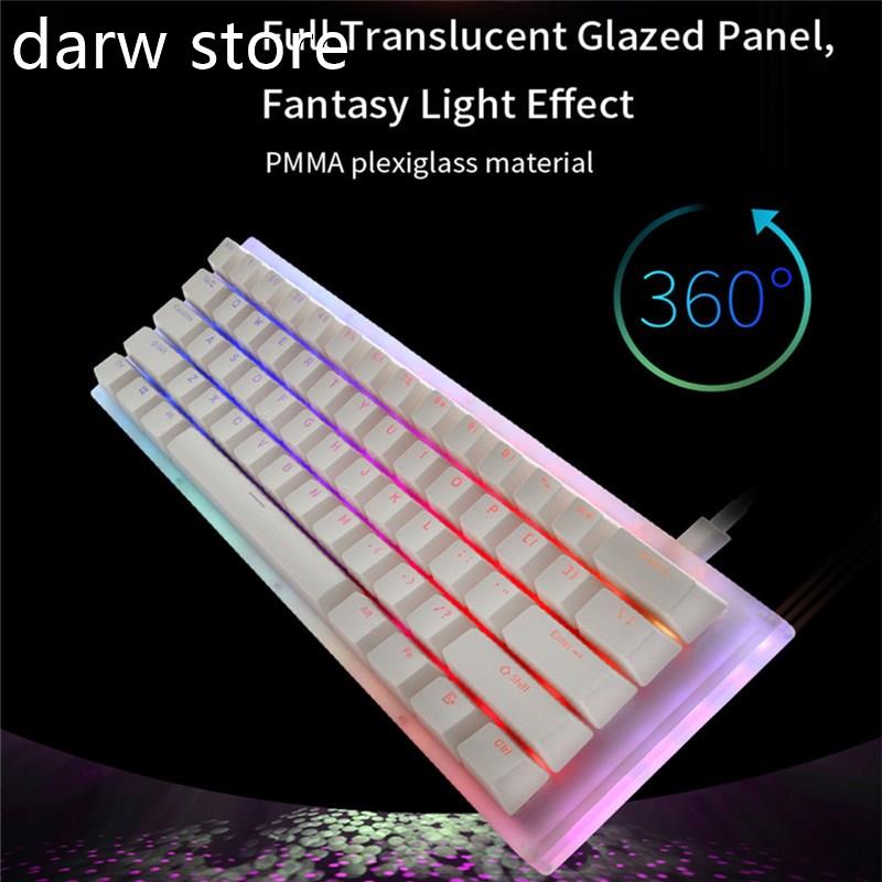 iK6G1M 61 Keys echanical aming Keyb1oard Gateron Swtch Wired