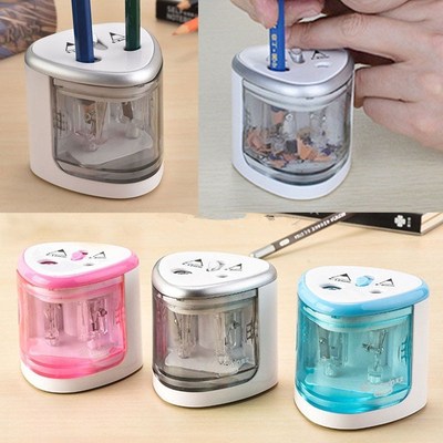 Automatic Pencil Sharpener Two-hole Electric Touch Switch Pe