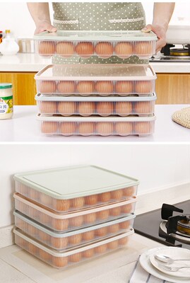 New Portable 24 Holes Eggs Holder Useful Plastic Egg Tray Ho
