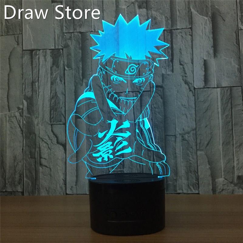 3D Lamp Anime Naruto Sasuke LED Night Light Action Figure 7