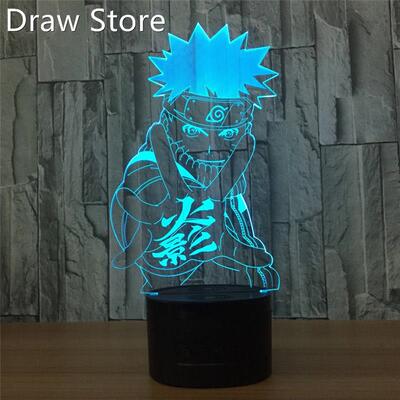 3D Lamp Anime Naruto Sasuke LED Night Light Action Figure 7