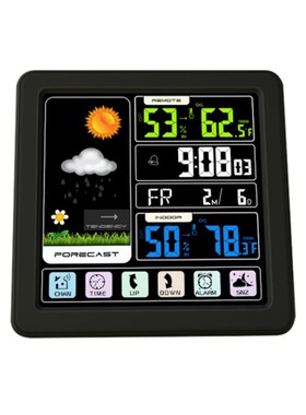 TS-3310-BK Full Touchs Screen Wireless Weather Station Multi