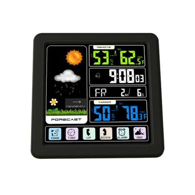 TS-3310-BK Full Touchs Screen Wireless Weather Station Multi