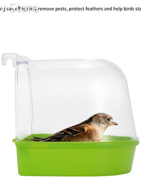 Cage Mounted Small Bird Parrot Budgie Pet Round Bath Basin