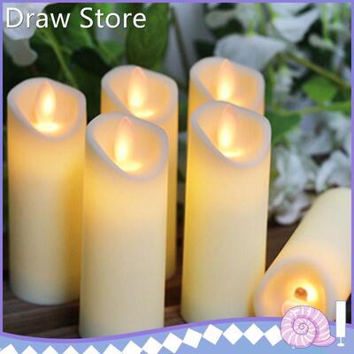 LED Electronic Flameless Swing Candle Candles Lights Battery