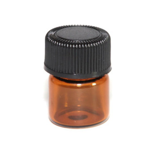 12PCS 1ML High Quality Useful Amber Essential Oil Bottle wit