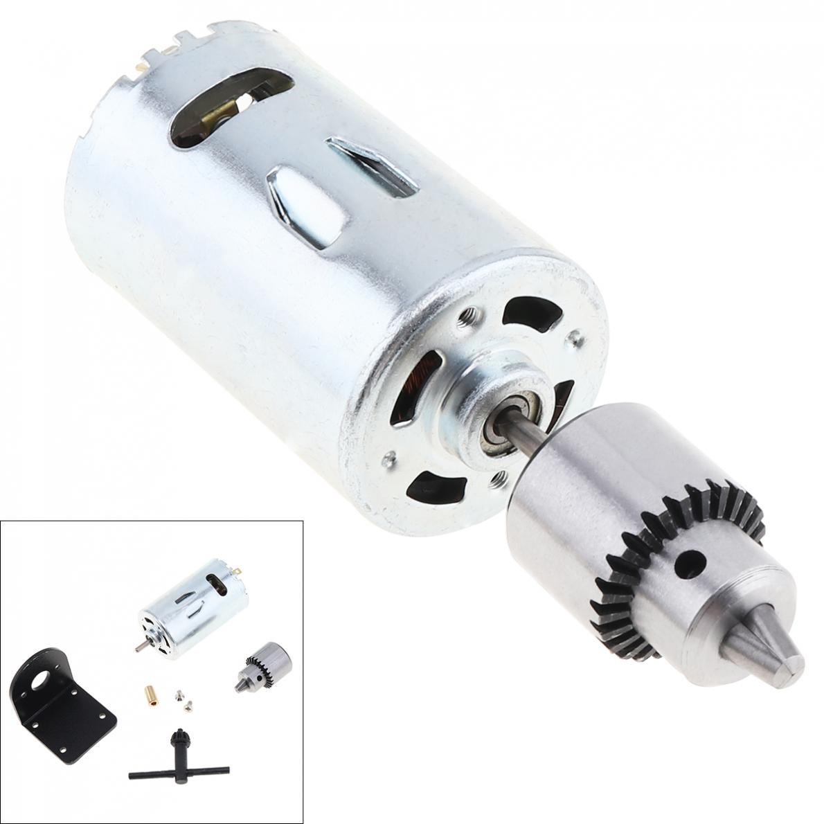 DC 12V-36V 555 Motor Bench Drill with 0.3-4mm JTO Chuck and