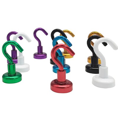 5pcs Steel Magnetic Hooks Powerful Hook Magnet Holder 10kg S