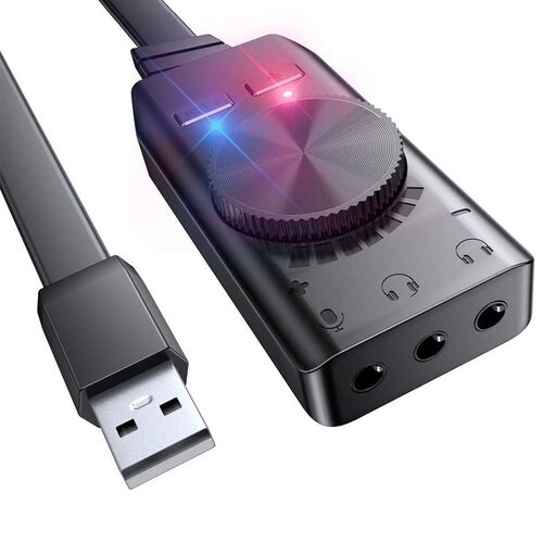 Virtual 7.1 Channel Sound Card GS3 Black Converter Adapter E