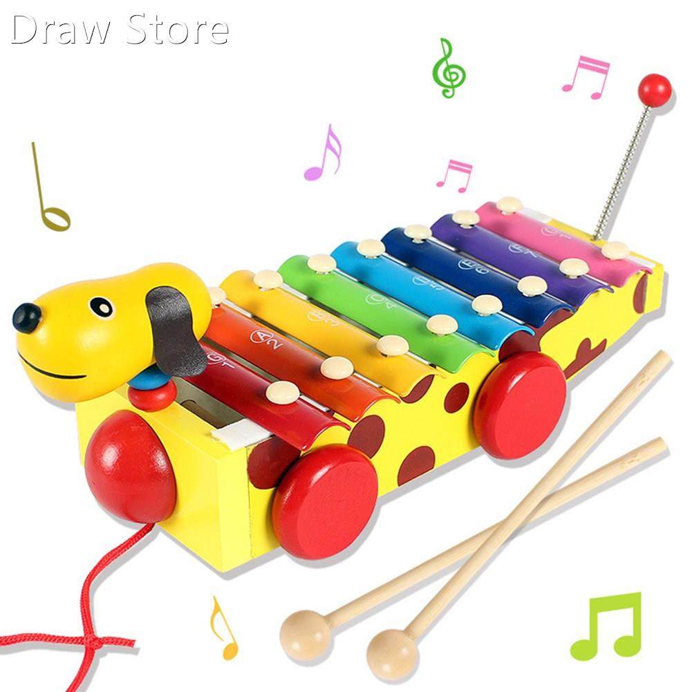 baby kids 8 note xylophone musical piano cartoon animal dog