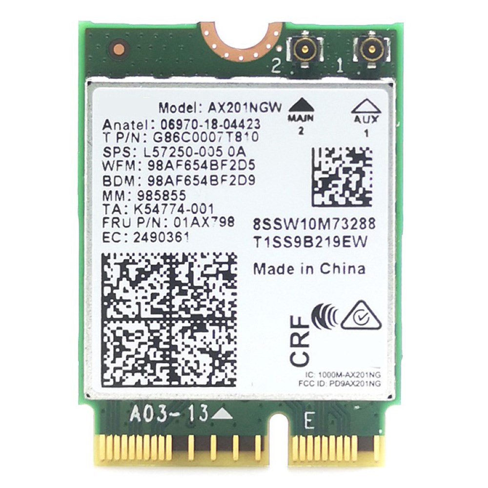 AX201NGW WIFI6 Gigabit M.2 NGFF 2.4Gbps Wireless Wlan WiFi C