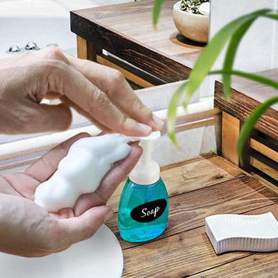 3 soap dispenser 3 label sticker 1 pen Bottled Soap Dispense