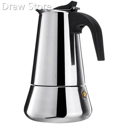 Espresso Maker Moka Pot, Espresso Machine,Stainless Steel Es