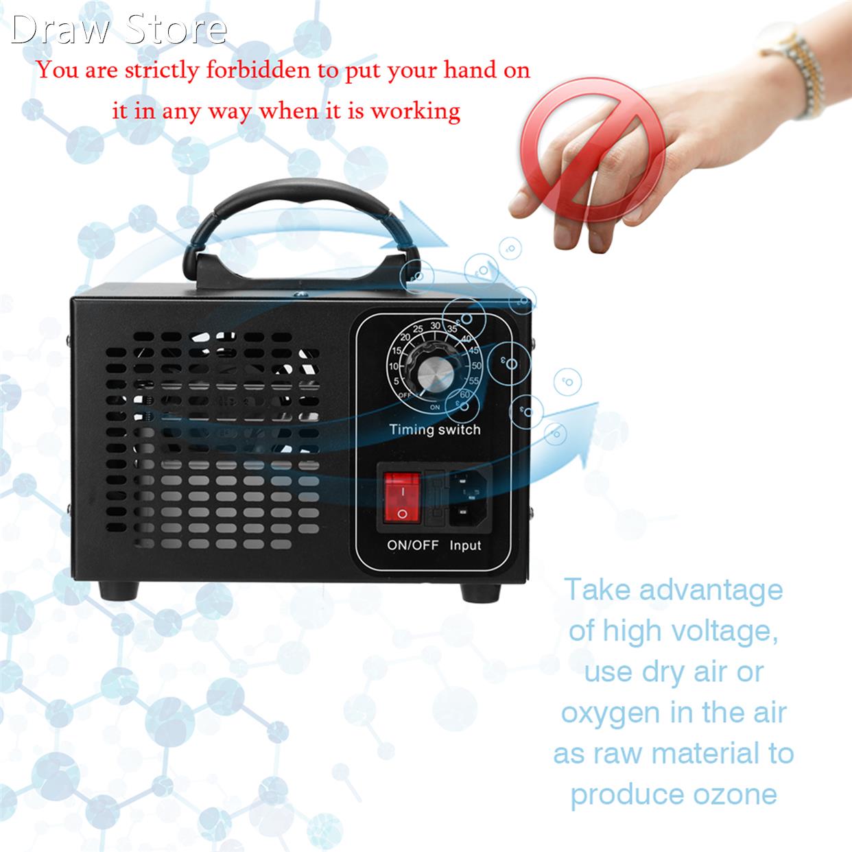 32g Portable Ozone Generator ozono Air Filter Purifier with