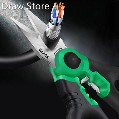 LAOA Electrician Scissors 6 inch Wire Cutter Crimpper Stainl
