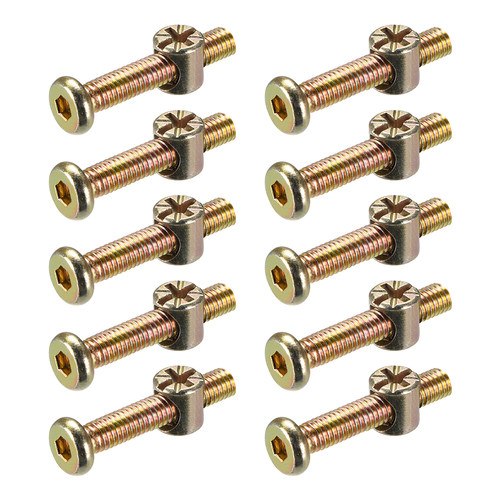 M6 x 40mm Furniture Bolts Nut Set Hex Socket Screw with Barr