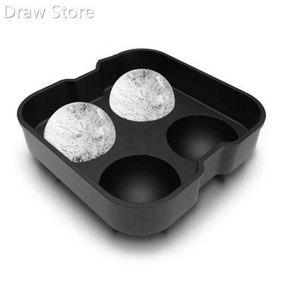 4 Holes Whiskey Cocktails Ice Balls Maker Silicone Ice Cube