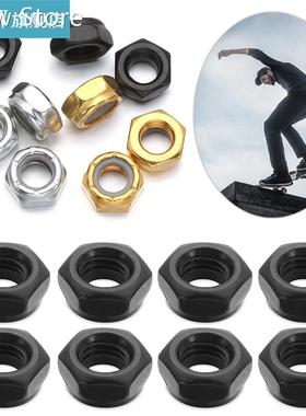 20Pcs Carbon Steel Longboard Trucks Wheels Axles Nut Sturdy