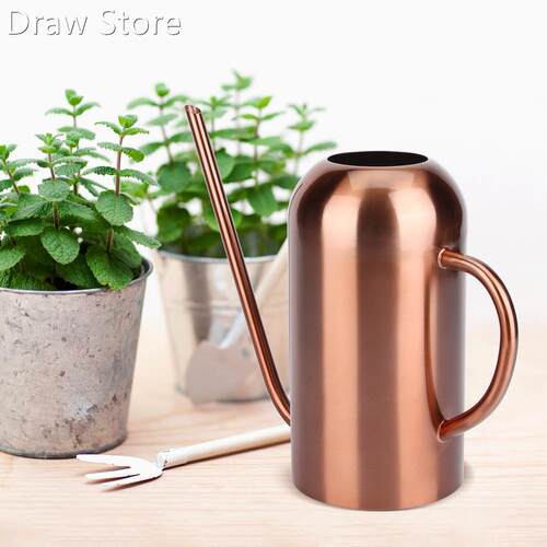 1.5L Watering Pot Stainless Steel Plants Watering Can Long S