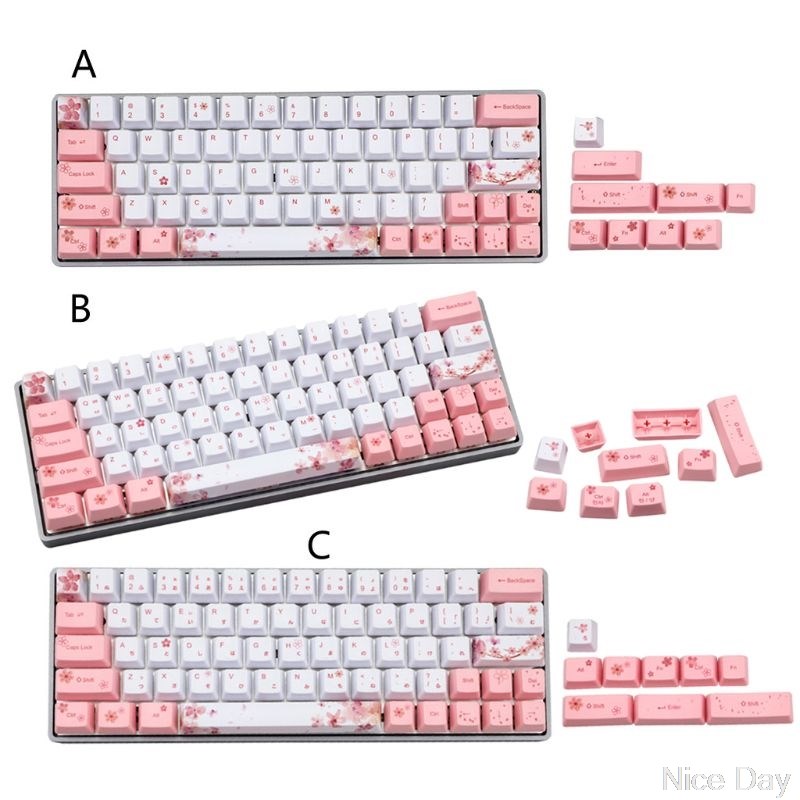 73 Keys OEM PBT Keycaps Dye-Sublimation Cherry Full Set Mech
