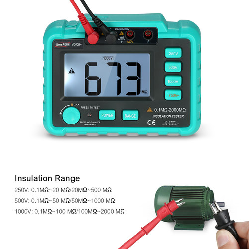 VC60B+ Digital Insulation Resistance Tester Megohm Meter Meg
