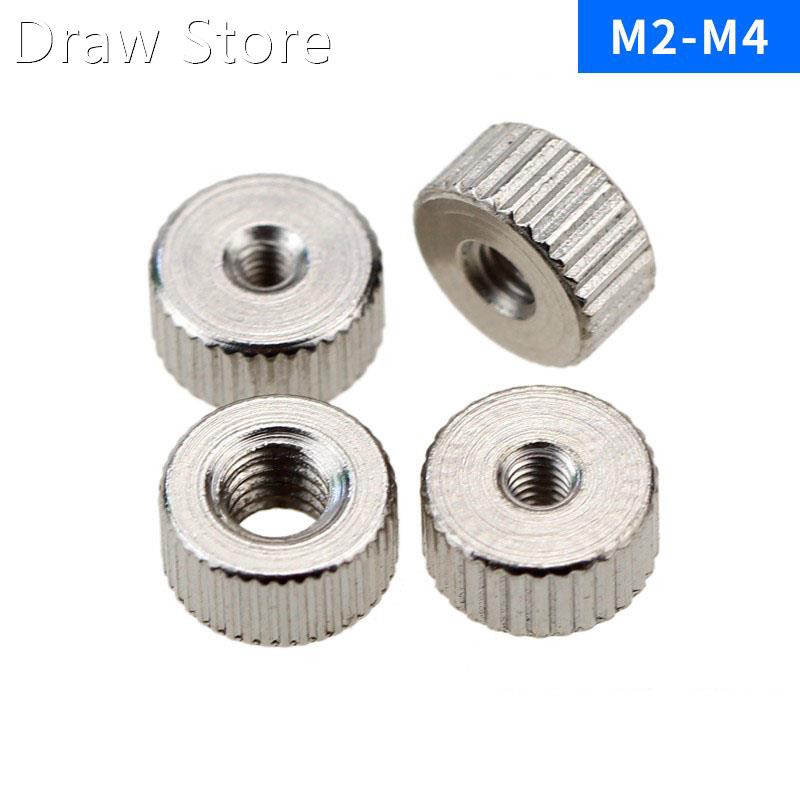 10PCS M2 M2.5 M3 M4 Nickel Plated Knurled Thumb Screws Nuts