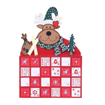 2022 New 24 Day Advent Calendar Countdown to Christmas Woode