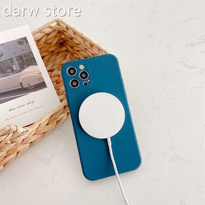 Luxury Magneti1c Liqui Siicone Casde for iPhonoe 12 Prl Max