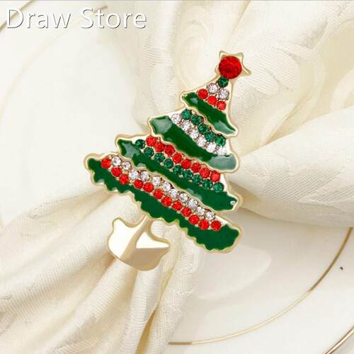 Christmas Napkin Rings - Set of 8 Napkin Holder Rings for Ho