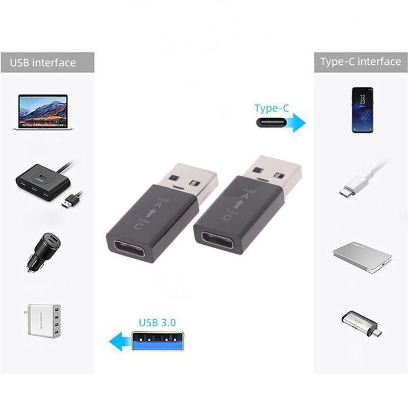 usb-c type-c female to type a usb 3.0 male converter connect