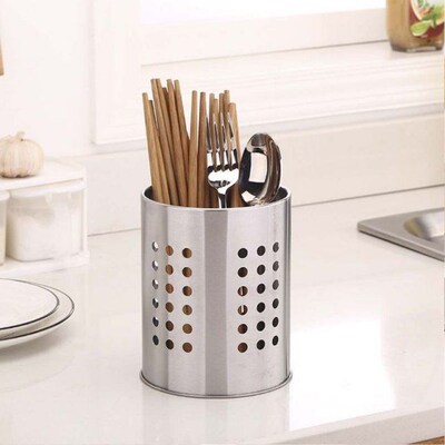 Stainless Steel Kitchen Cooking Utensils Holder Crock Draine