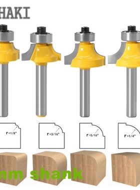 6mm Shank Corner Round Over Edging Wood Router Bit 2 Flute C