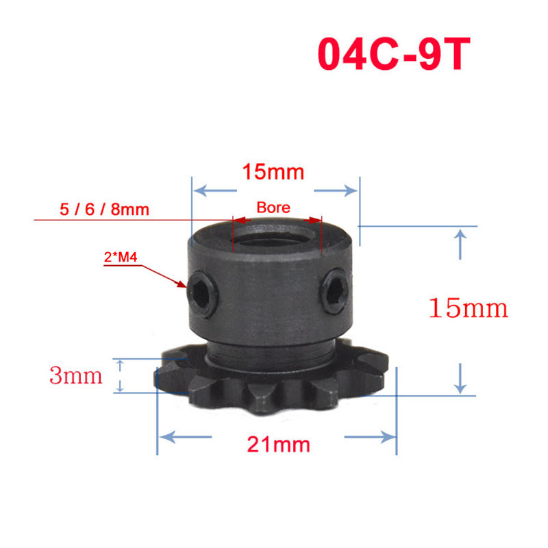1Pcs 04C Chain Gear Industrial Sprocket Wheel With Top Wire