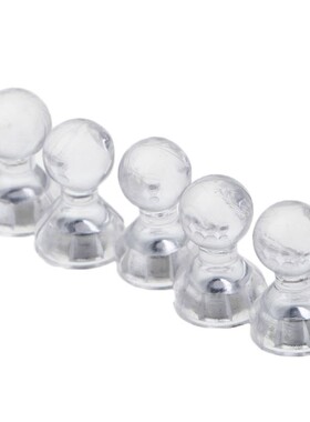 6pcs Transparent Colorless Magnetic Plastic Thumbtack Whiteb