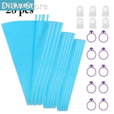 28Pcs/set Pastry Bags Kitchen DIY Icing Piping Cream Reusabl