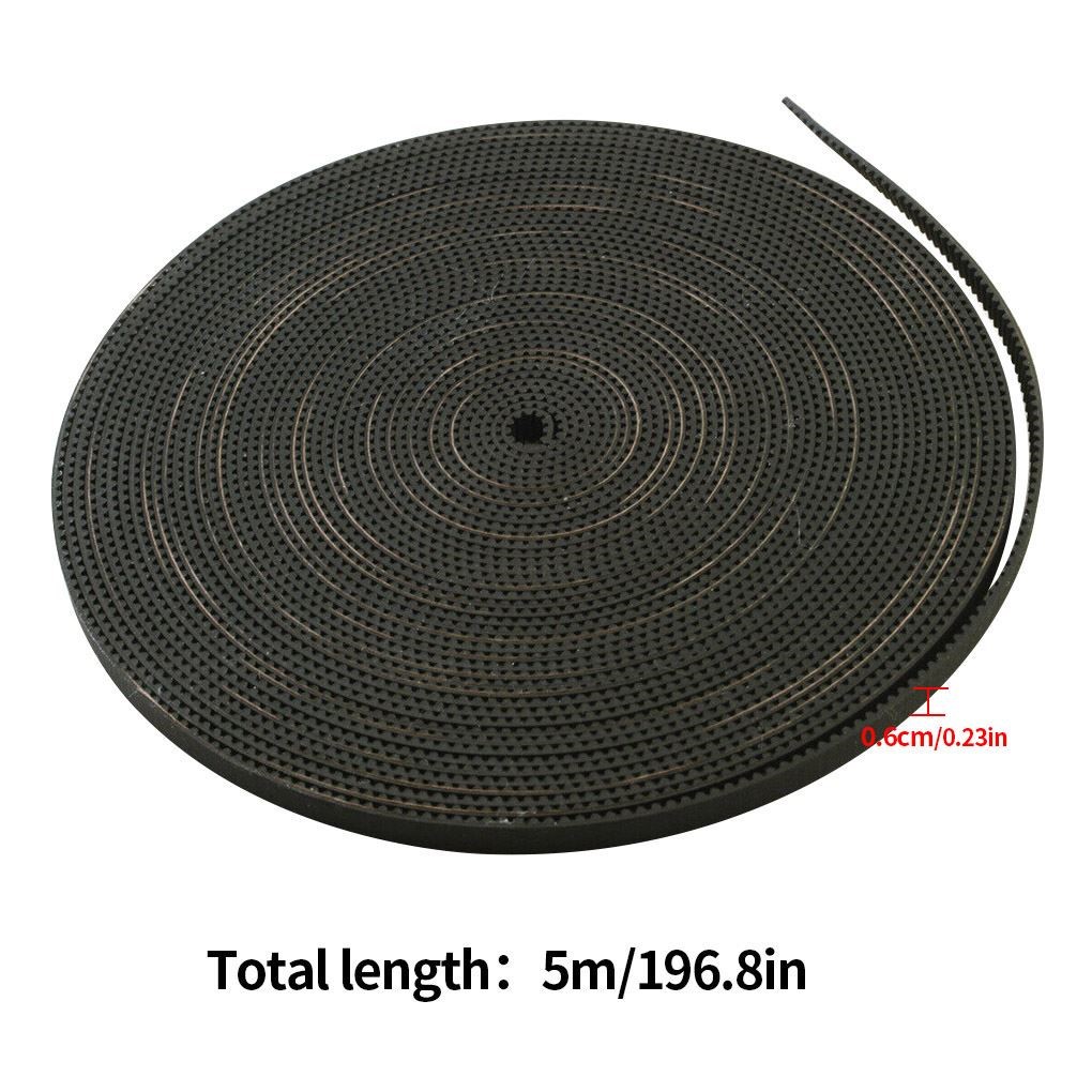 2M/5M 3D Printer Timing Belt GT2 belt Rubber Aramid Fiber Cu