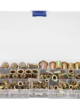 7 Sizes Metric Carbon Steel Nut Kit Flat Head Threaded Inser