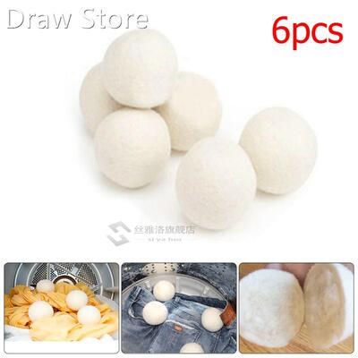 New 6Pcs/set organic wool dryer balls Laundry Clean Reusable