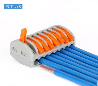 50pcs 8pin 222-418 PCT-218 type Universal Compact Wire Conne