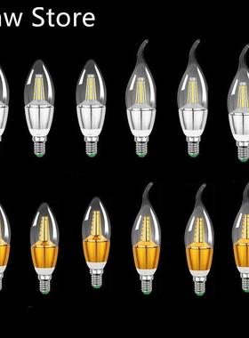 6PCS 5W AC85-265V 2835smd Led Candle Bulb E12/E14/E27 Base L